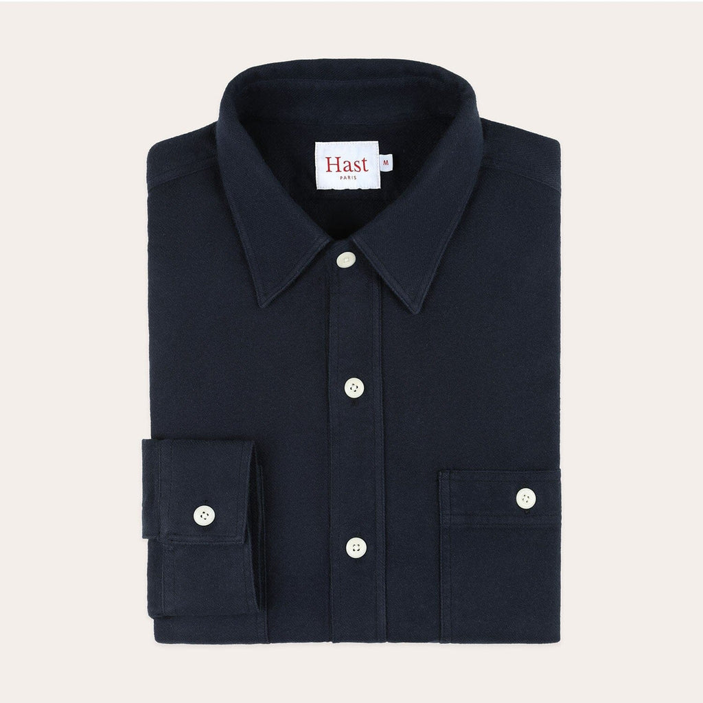 Thick Flannel Navy Shirt