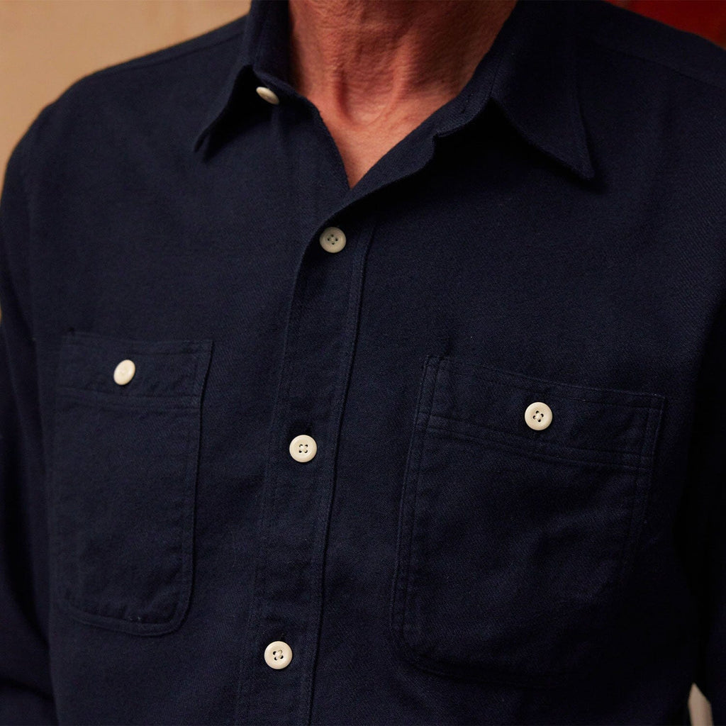 Thick Flannel Navy Shirt