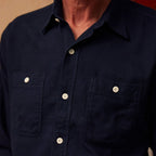 Thick Flannel Navy Shirt