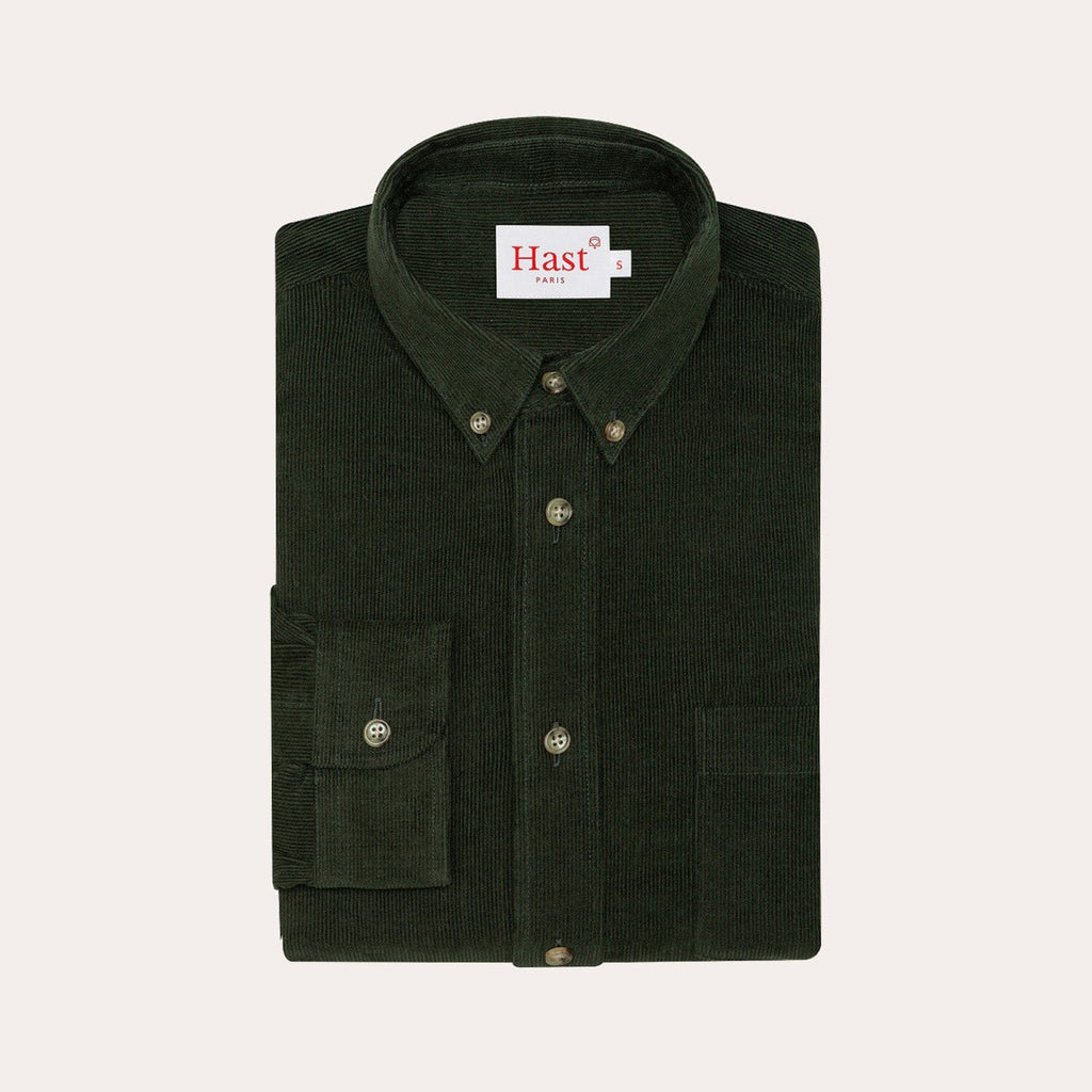 Forest Green Velvet Shirt