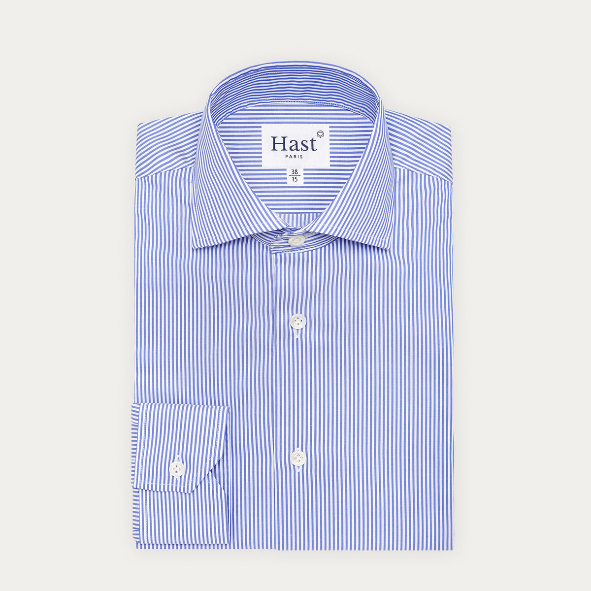 Chemise Premium Cintrée En Twill Double Retors À Rayures Bleues