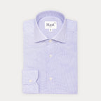 Chemise Premium En Oxford Double Retors Pied-De-Puce Bleue