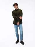 Olive Green Fine-Wale Shirt
