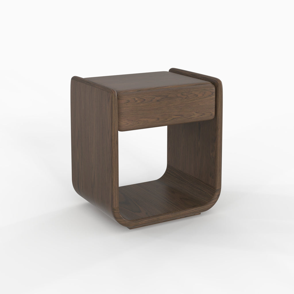 Eléa - Table De Chevet En Placage Noyer