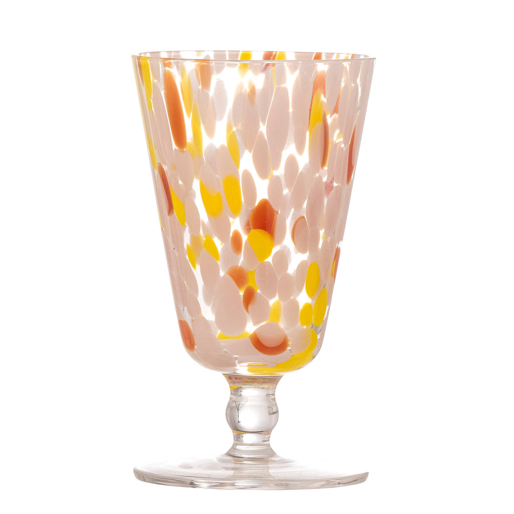 Lilya - Lot de 4 Verres À Vin - Rose Poudré - Verre