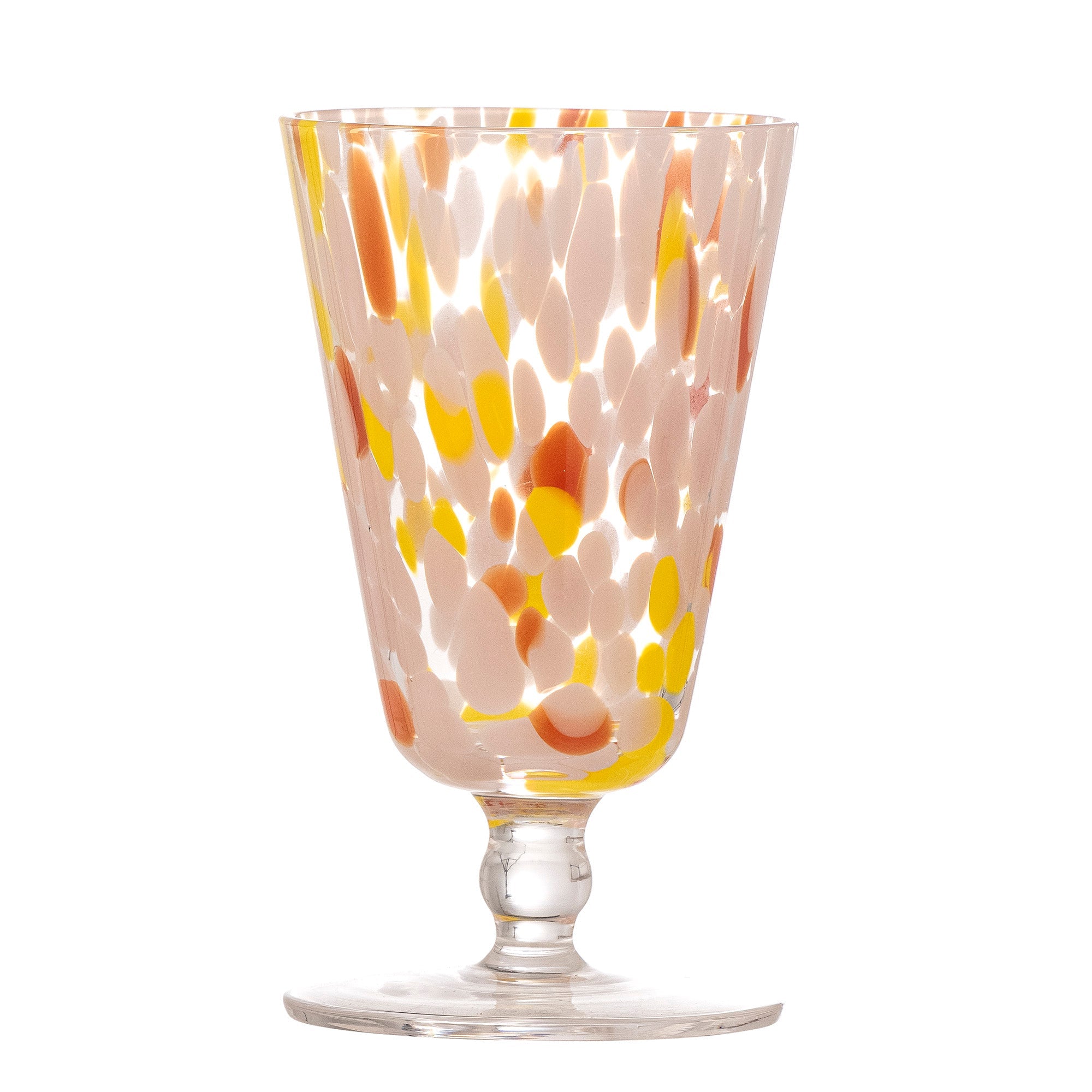 Lilya - Lot de 4 Verres À Vin - Rose Poudré - Verre