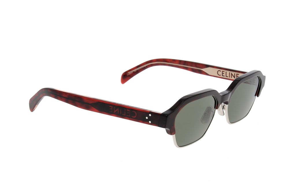 Luxury Eyewear – Okulary Przeciwsłoneczne - Celine, czarno-brązowe okulary przeciwsłoneczne, ciemne szkła, widok z trzech czwartych