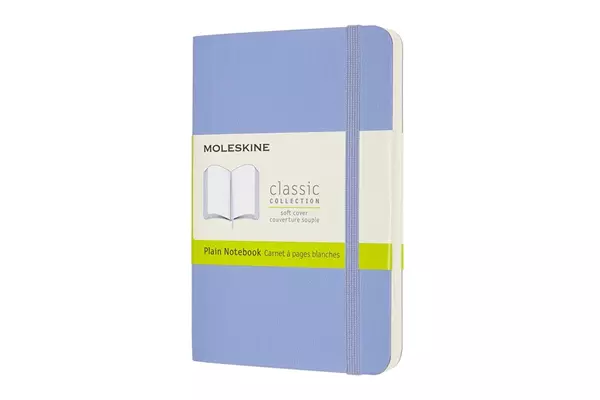 Cuaderno clásico Pocket 9X14 - Páginas blancas - Hortensia azul