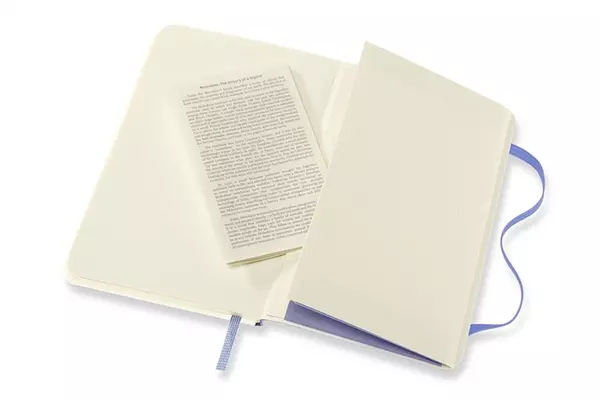 Cuaderno clásico Pocket 9X14 - Páginas blancas - Hortensia azul