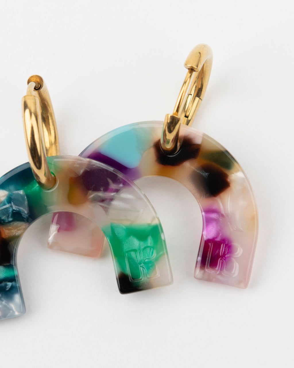 Boucles D'Oreilles Arc-En-Ciel - Confettis