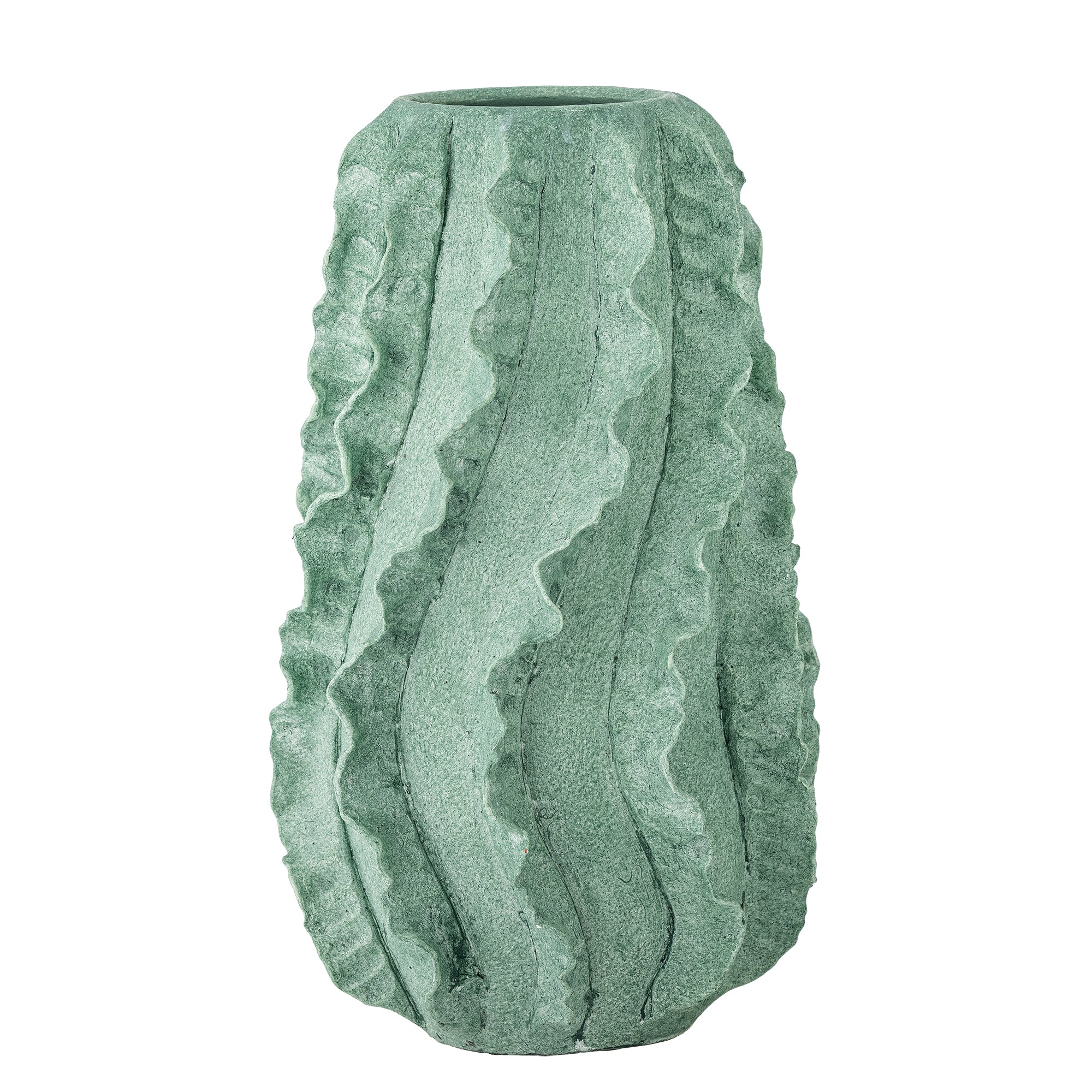 Natika - Jarrón Decorativo - Verde - Terracota