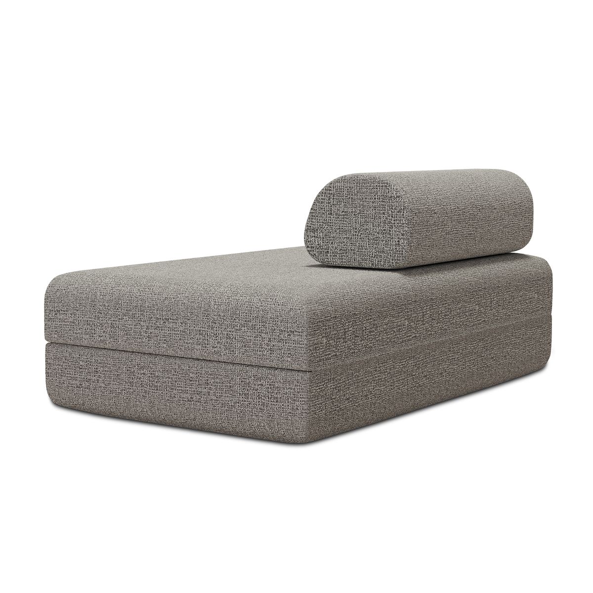 Sofá Modular de 3 Plazas - Tela Exterior a Rayas - Blanco y Verde Anís