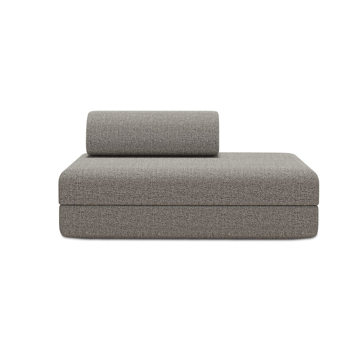 Sofá Modular de 3 Plazas - Tela Exterior a Rayas - Blanco y Verde Anís