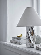 Silva - Lámpara de Mesa - Plateado - Gres