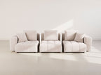 Colette - Modular 3-Seater Sofa - Textured Velvet - Beige