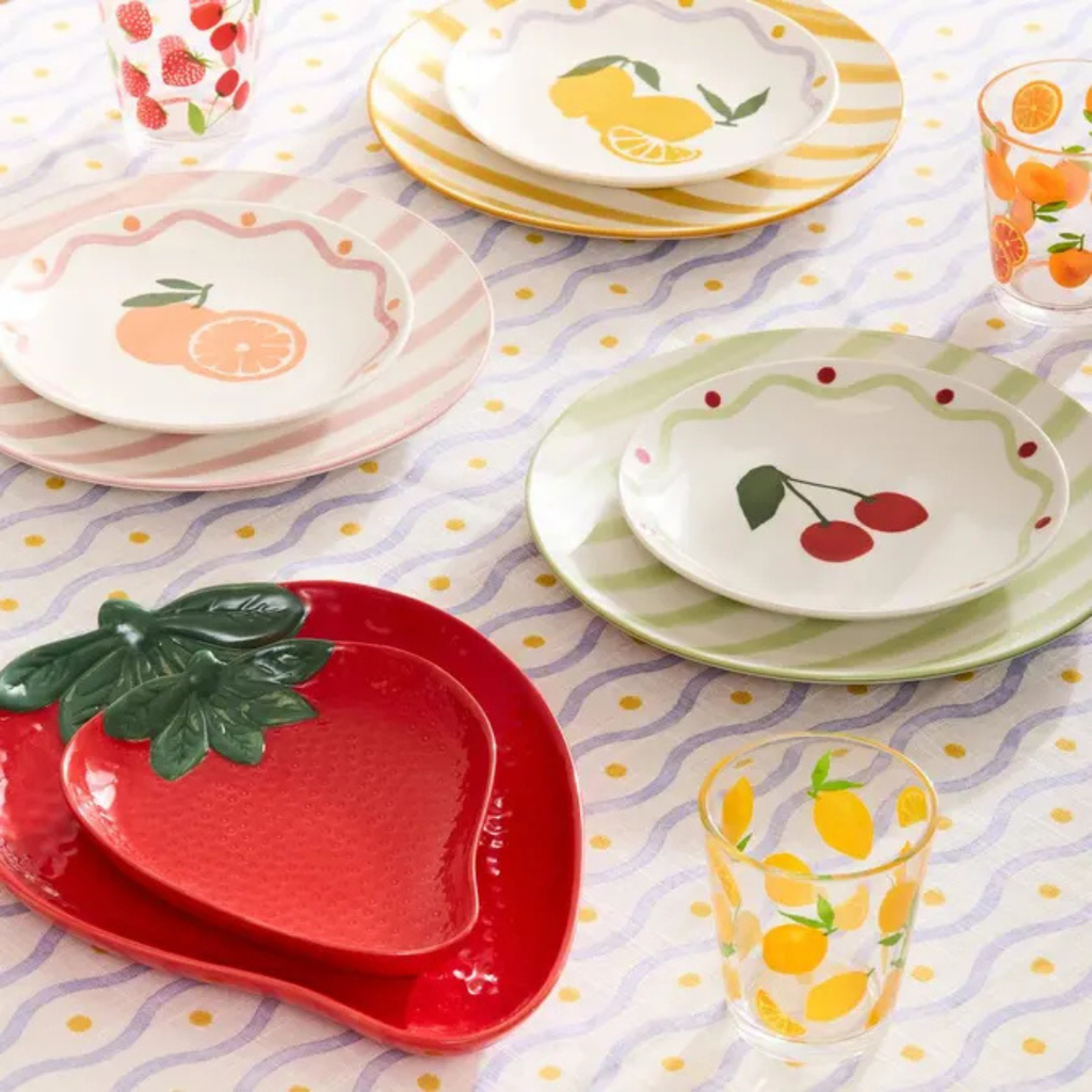 Assiette À Dessert Fruity Cerises – Lot De 6