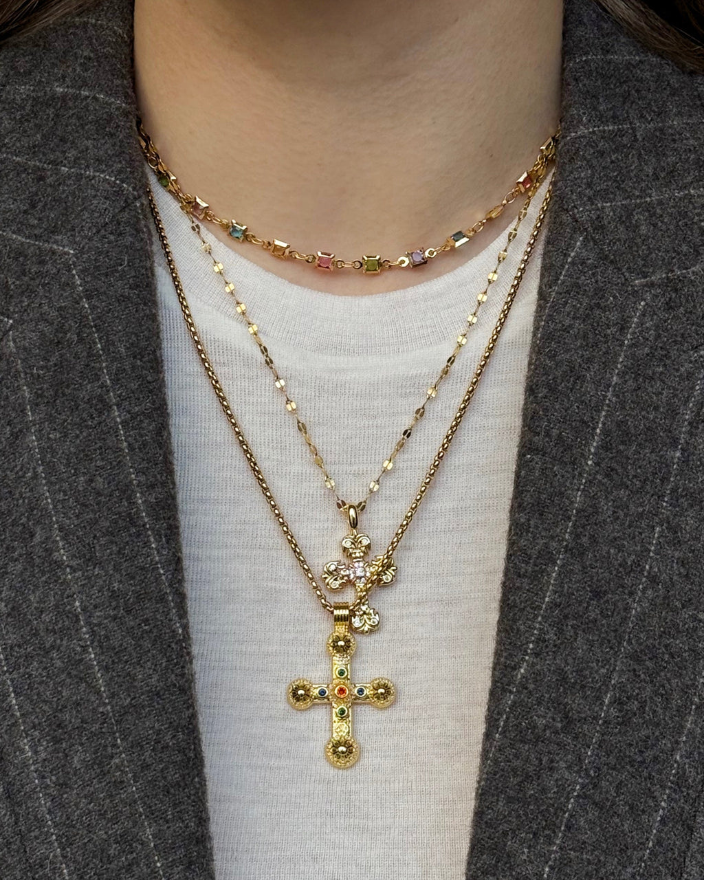Collier Croix Gothic