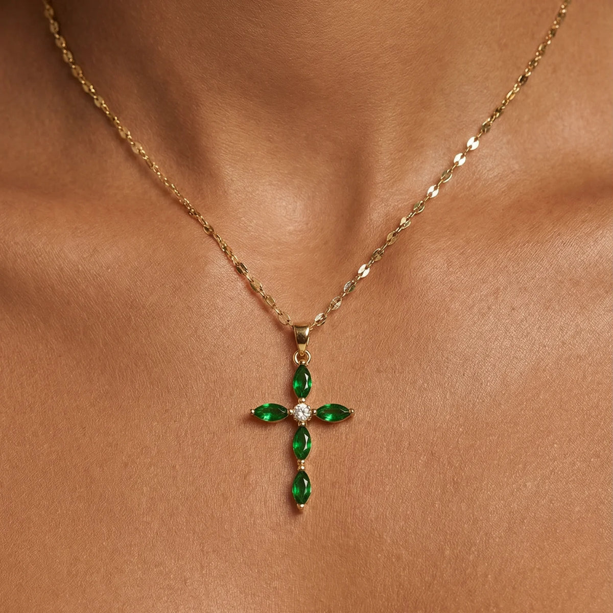 Collier Agathe Vert