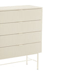 Molly - Commode 4 Tiroirs - Bois Et Métal - Crème