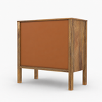 Tiki - Mango Wood And Canework 3 Drawer Chest