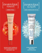 comparison of crystalline jelly in diabolique water ice cube and day cream - diabolique tomato water cream 