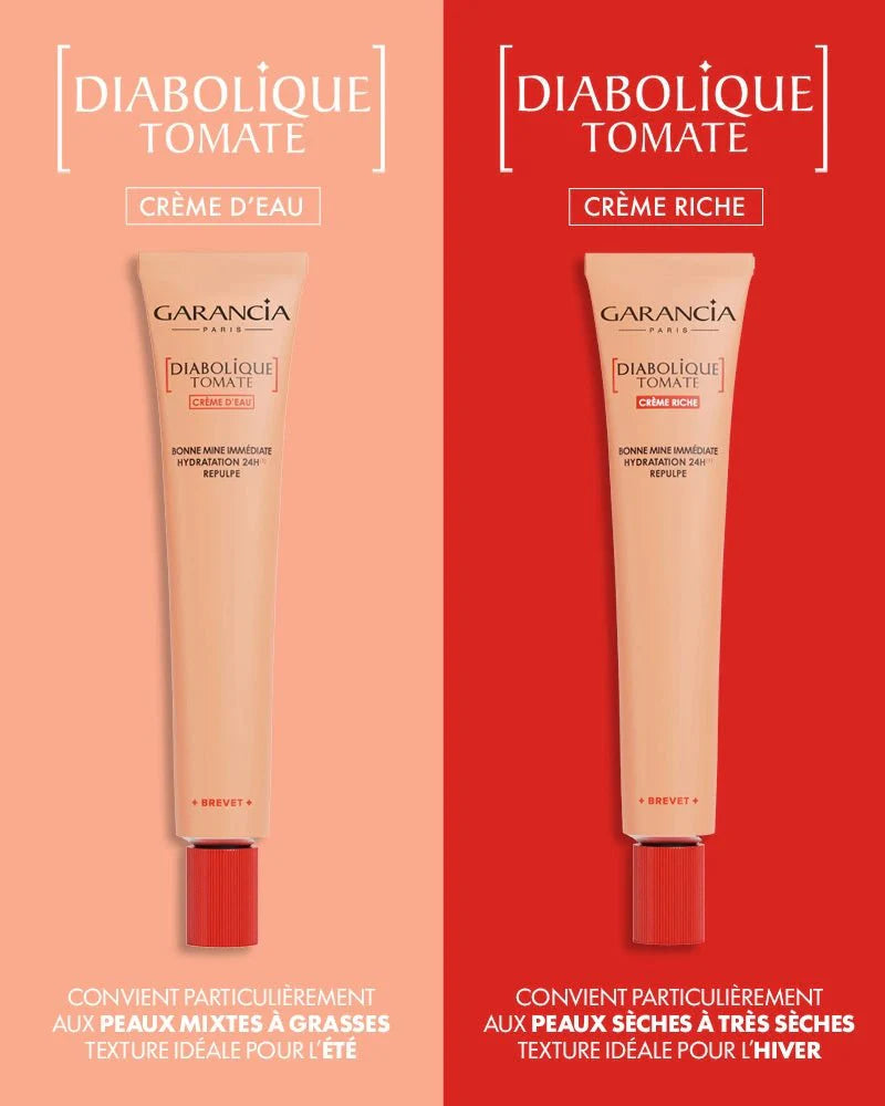 comparison of two day creams - diabolical tomato water cream and rich  