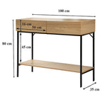 Tessa - 2 Drawer Console - Wood