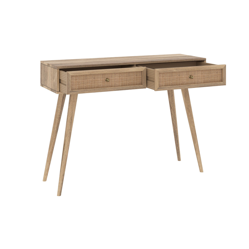 Masala - Console En Bois De Manguier 2 Tiroirs