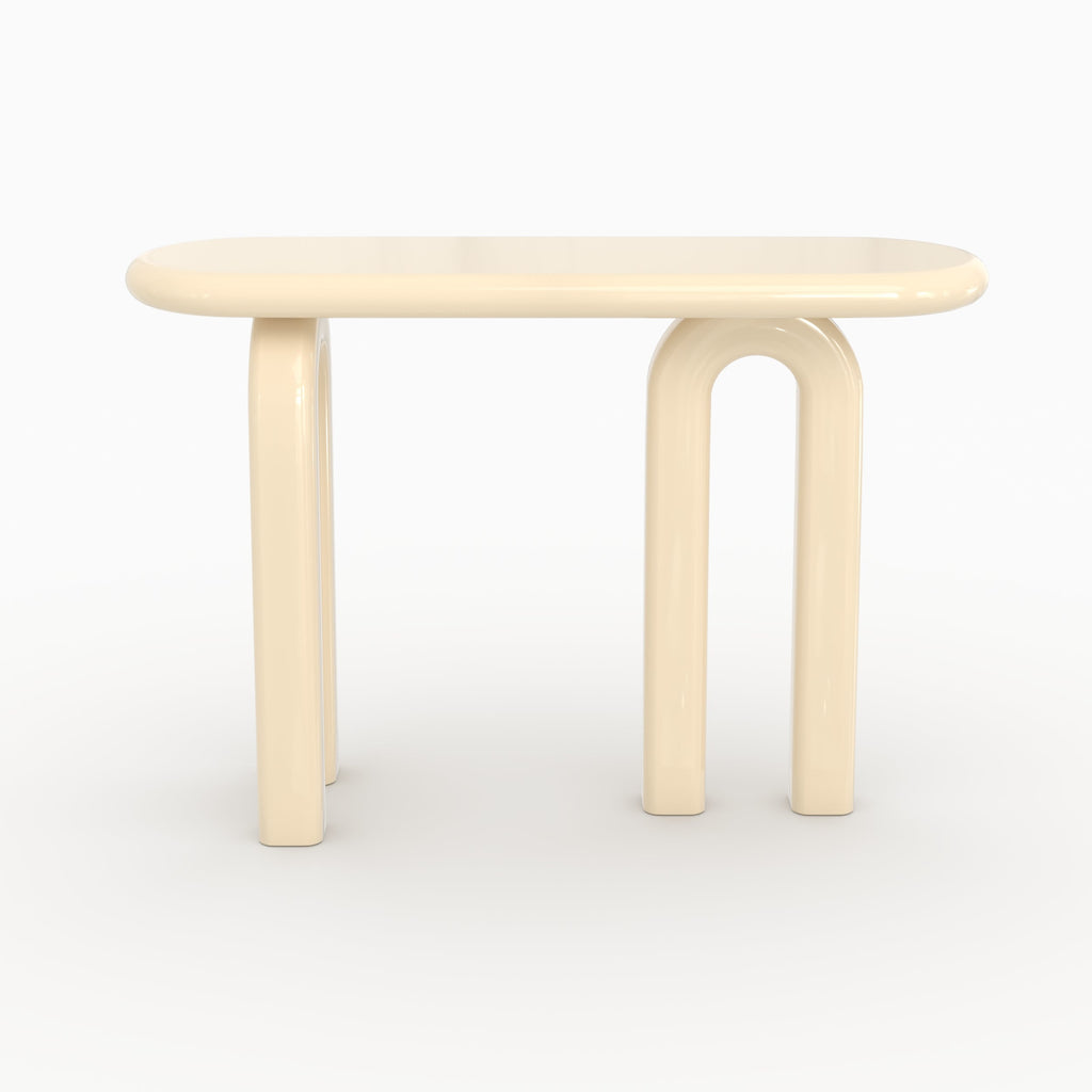 Opale - Console Laquée Blanche En Mdf