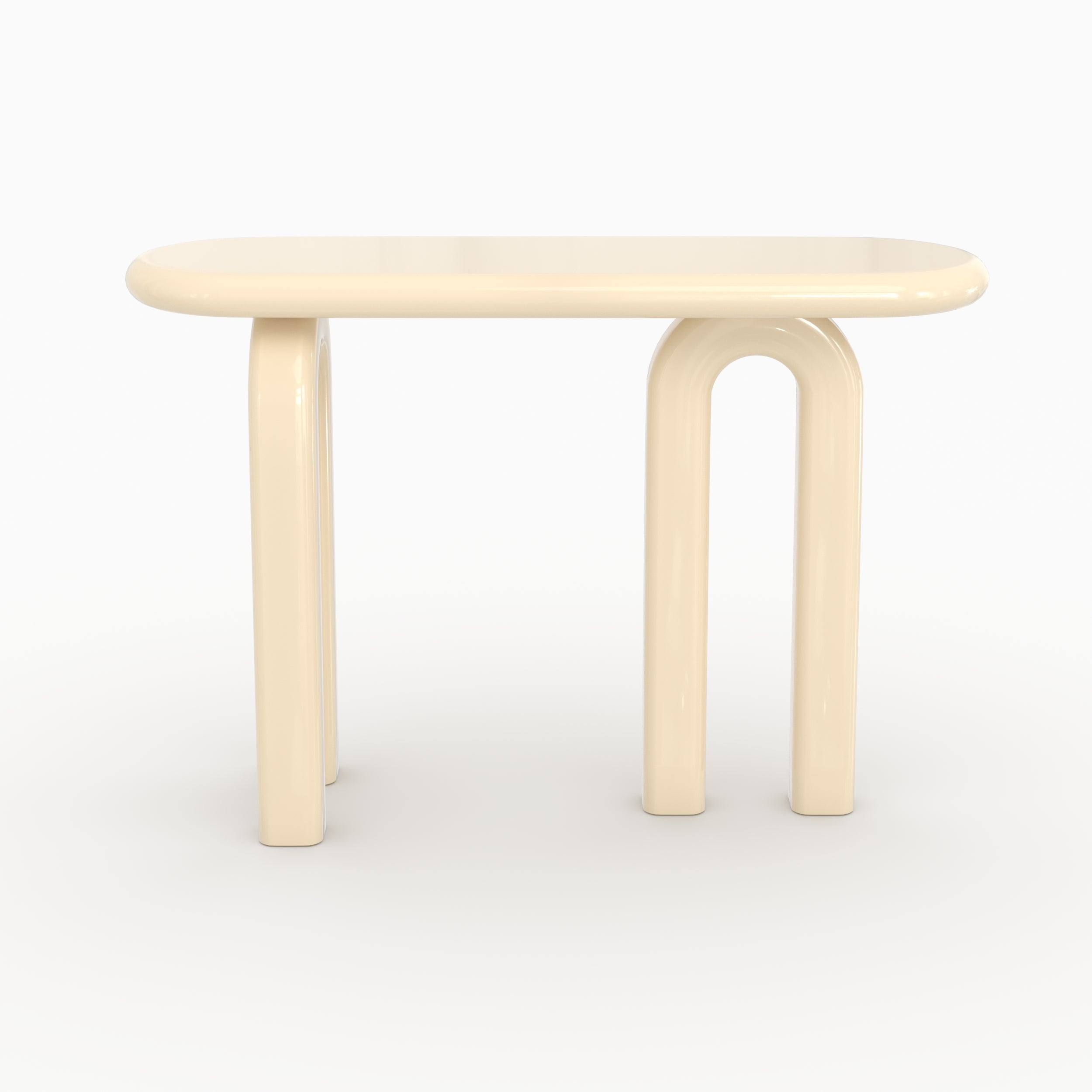 Opale - Console Laquée Blanche En Mdf