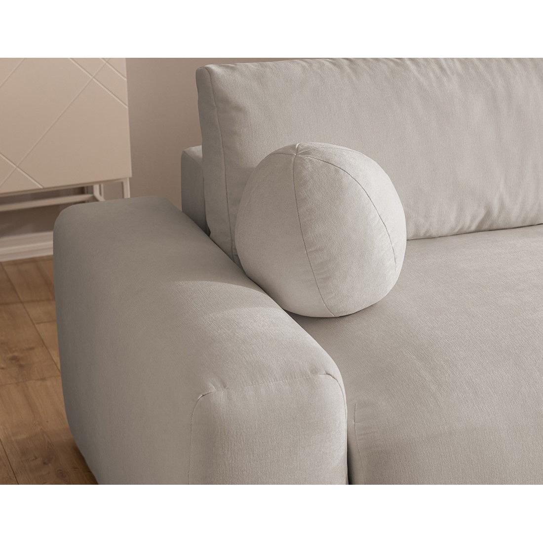 Constance - Canapé D'Angle Réversible - Avec Coffre - 4 Places - Tissu - Beige