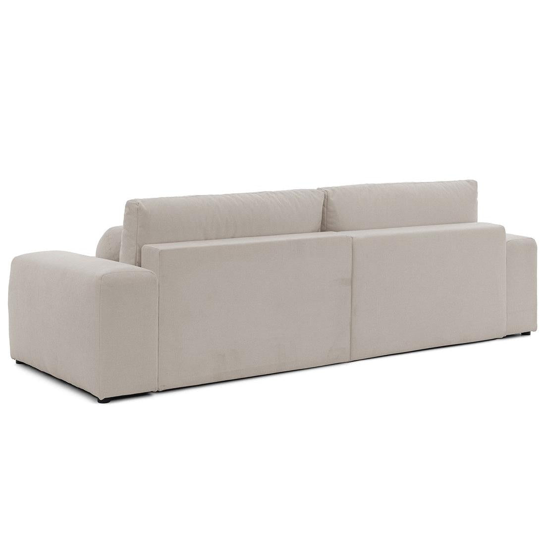 Constance - Canapé D'Angle Réversible - Avec Coffre - 4 Places - Tissu - Beige