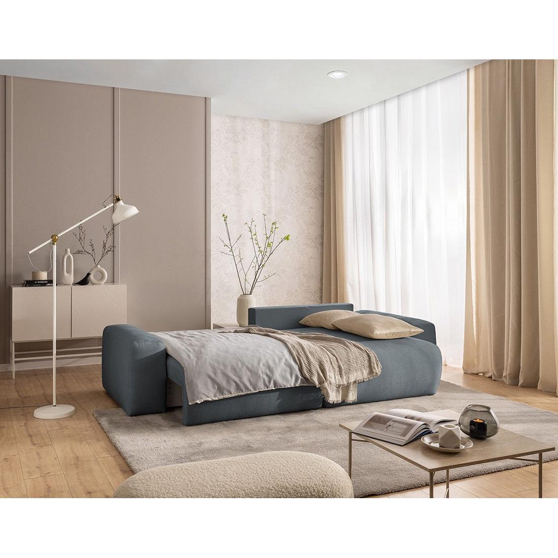 Constance - Sofá Rinconera Reversible - Con Arcón - 4 Plazas - Tela - Gris