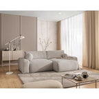 Constance - Canapé D'Angle Réversible - Avec Coffre - 4 Places - Tissu - Beige