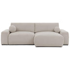 Constance - Canapé D'Angle Réversible - Avec Coffre - 4 Places - Tissu - Beige