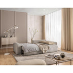 Constance - Canapé D'Angle Réversible - Avec Coffre - 4 Places - Tissu - Beige