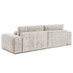 Constance - Sofá Rinconero Reversible - Con Arcón - 4 Plazas - Terciopelo - Beige