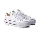 Baskets Platform Leather Ox - Blanc