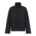 Jott – Windjacke Placebo - Schwarz - Herren, schwarze Jacke aus strukturiertem Stoff, Vorderansicht auf weißem Hintergrund