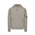 CP Company - Diagonal Fleece Lens Hoodie – Heather Gray