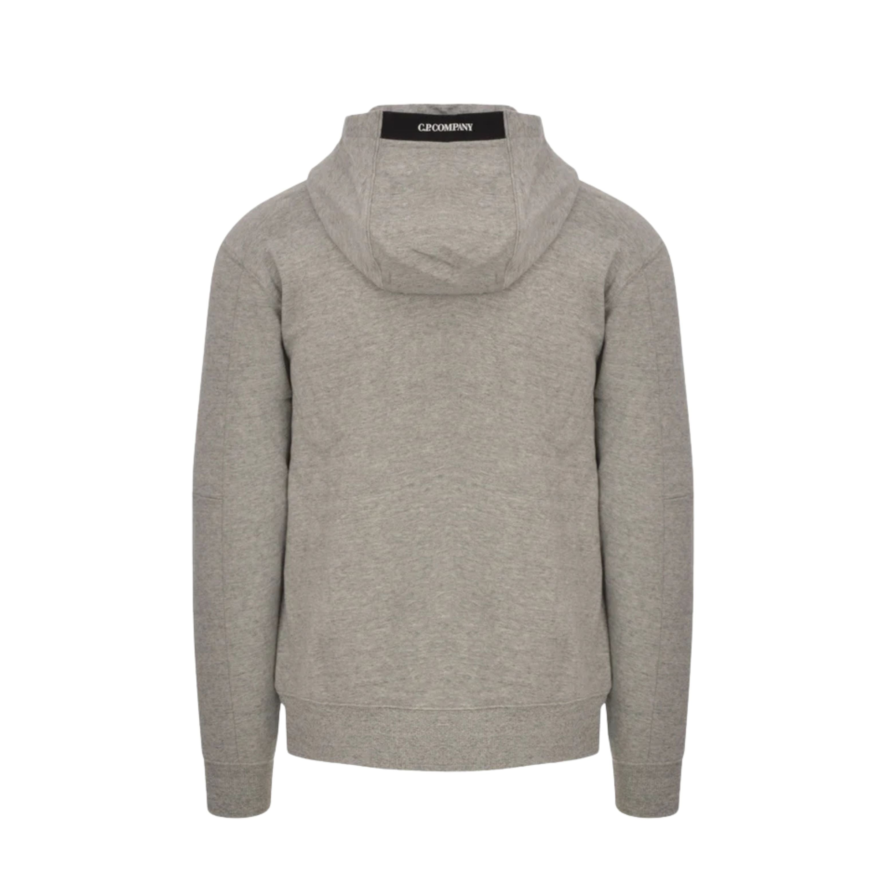 CP Company - Diagonal Fleece Lens Hoodie – Heather Gray