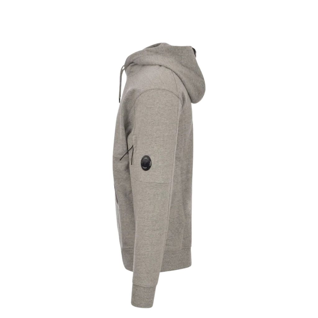 CP Company - Diagonal Fleece Lens Hoodie – Heather Gray