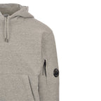CP Company - Diagonal Fleece Lens Hoodie – Heather Gray