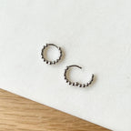 Mini silver “Lino” hoop earrings-Earrings-instants-plaisirs-Instants Plaisirs • Jewelry