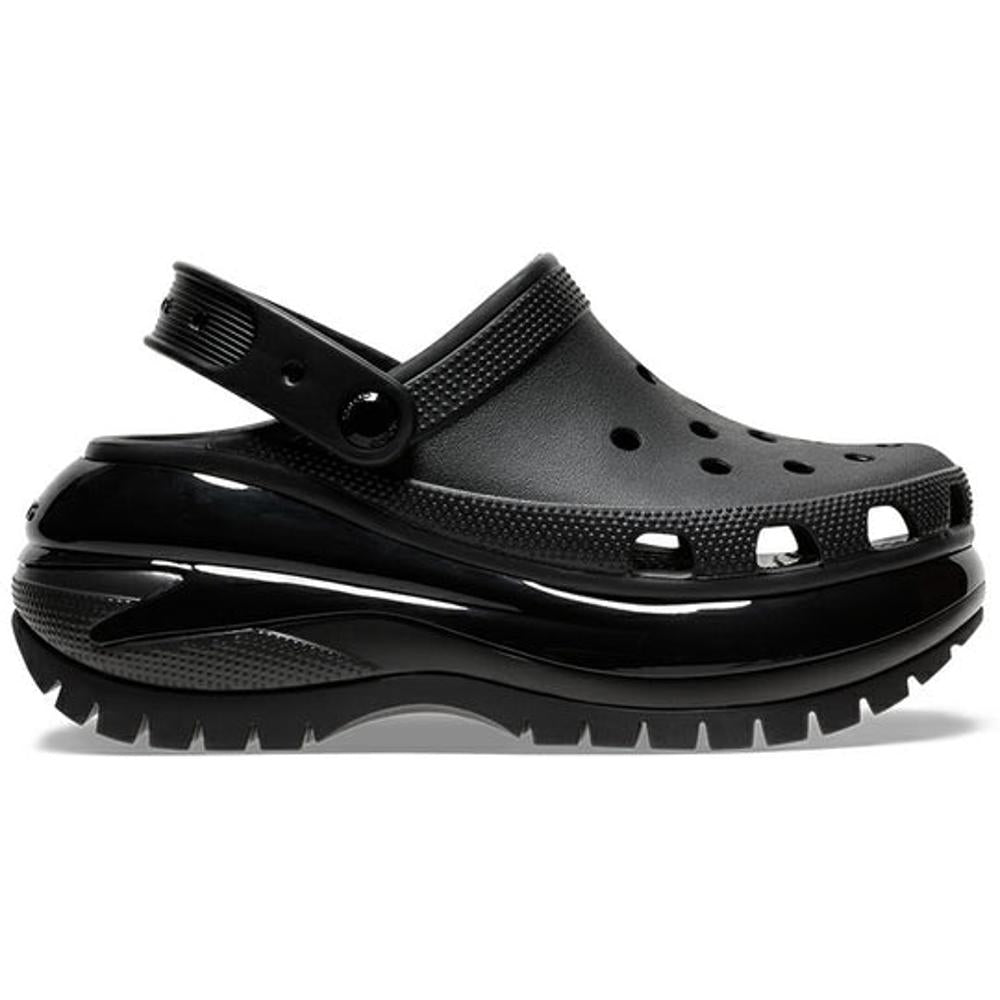 Crocs - Zuecos de cuña negros clásicos Mega Crush para mujer - Negro - Mujer