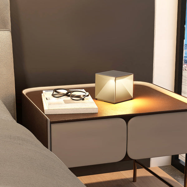Cubox Mini - Lampe De Chevet Sans Fil - Aluminium - Beige
