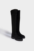 Anaki - Oulu Suede Over The Knee Boots - Black