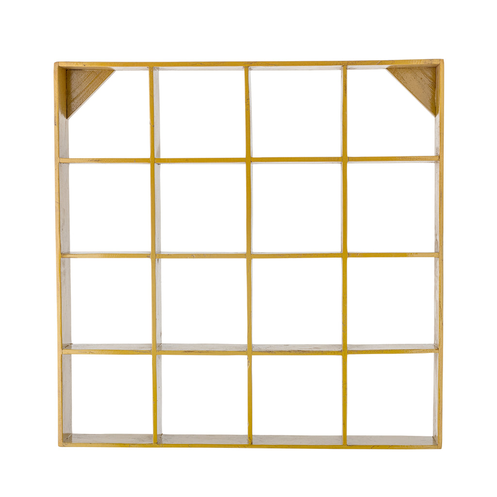 Bekka - Estantería - Amarillo - Madera Reciclada