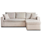 Cyrus - Sofá Rinconero Reversible Convertible Con Arcón - 4 Plazas - Pana - Beige