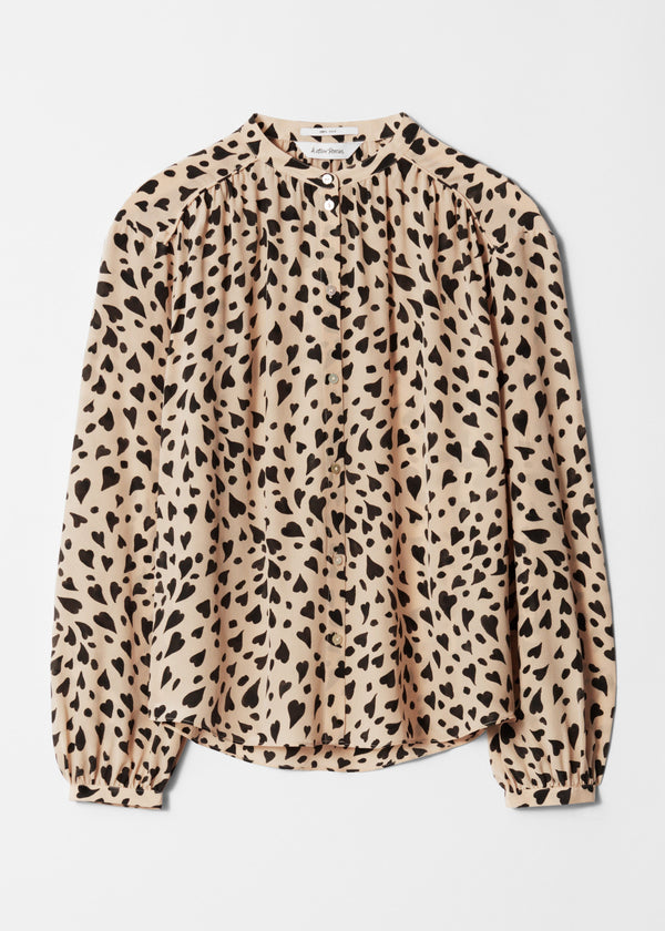 Chemisier Pa Ines En Soie - Beige
